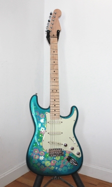 Customized Blue Flower Stratocaster - click for more photos